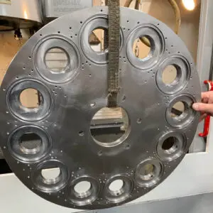 Large Custom Machined Plate — Astro Tool & Machine Co. Large custom machined plate with multiple precision bores at Astro Tool & Machine Co.