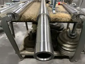 Finished Ram — Precision Bore — Astro Tool & Machine Co. Precision-finished Ram with a polished hollow bore at Astro Tool & Machine Co.
